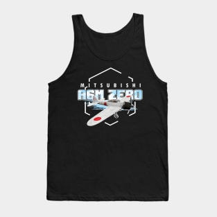 A6M Zero WWII Japanese Fighter T-shirt Gift Tank Top